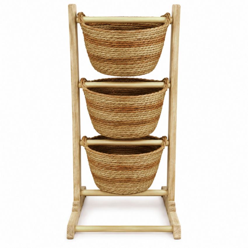 3pcs Storage Rack with Basket