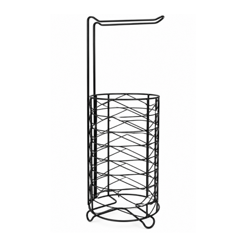 Bath Tissue Holder - Black Zig Zag 16x60cm