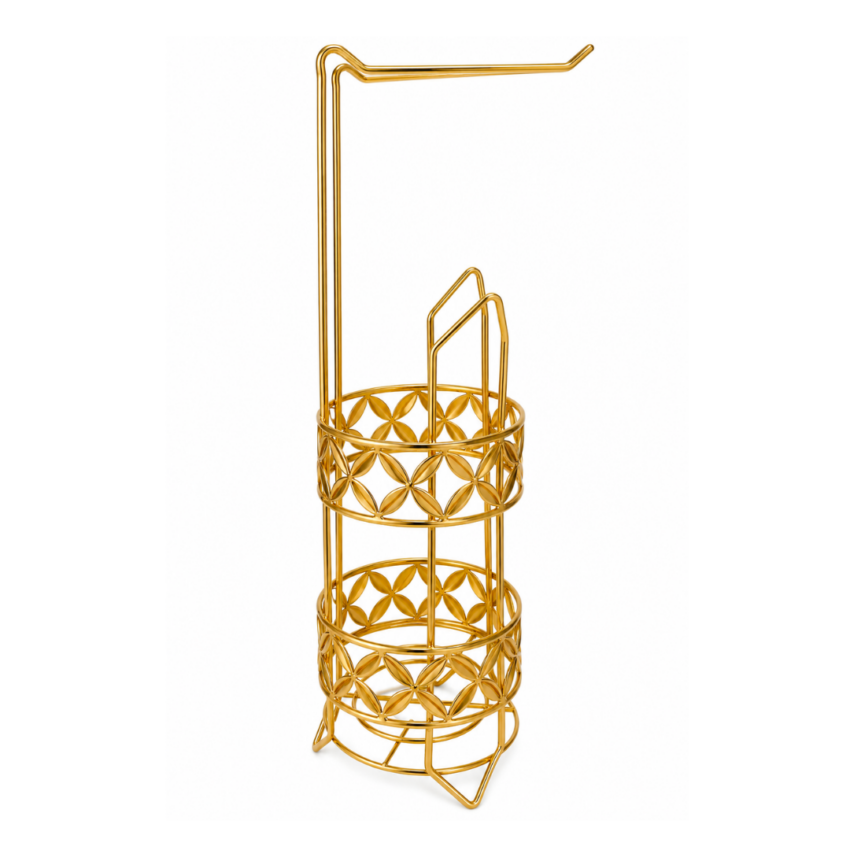 Bath Tissue Holder - Gold Angles 16x60.5cm