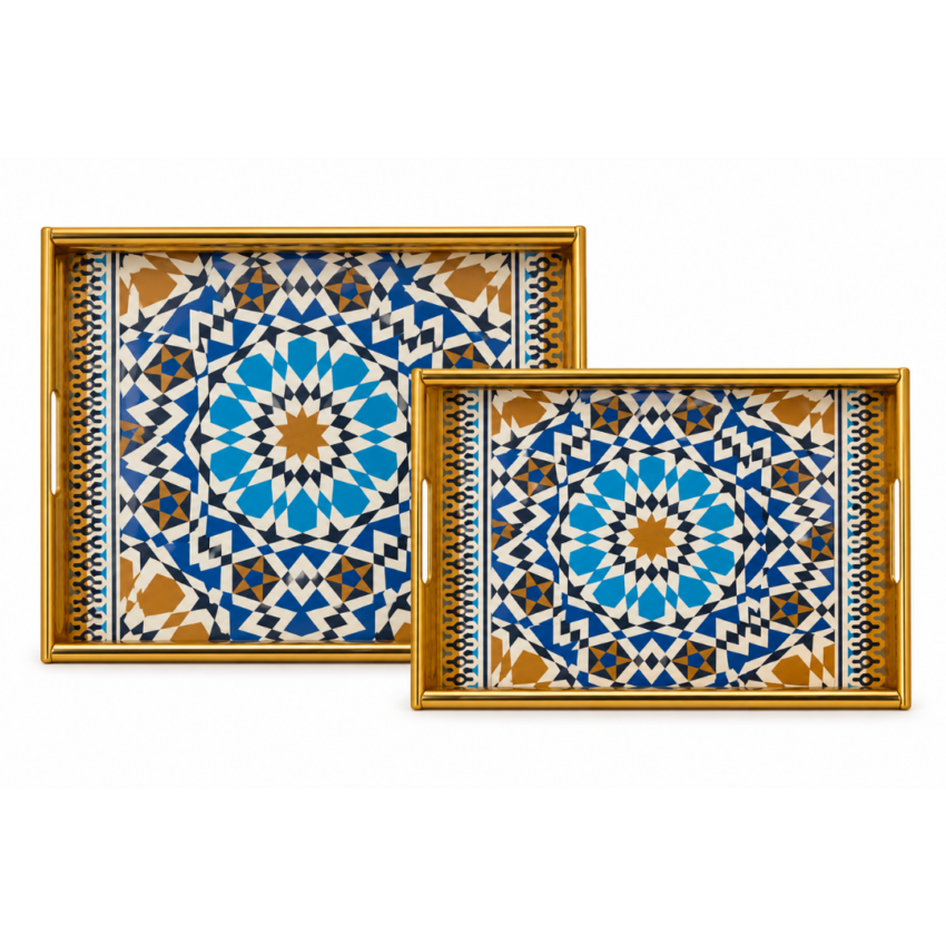 Blue Mosaic Décor Tray