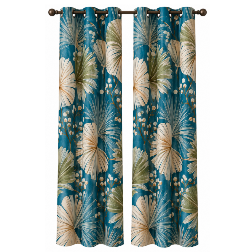 Clara Printed Darkout Grommet Panel - 1Pc / Pack