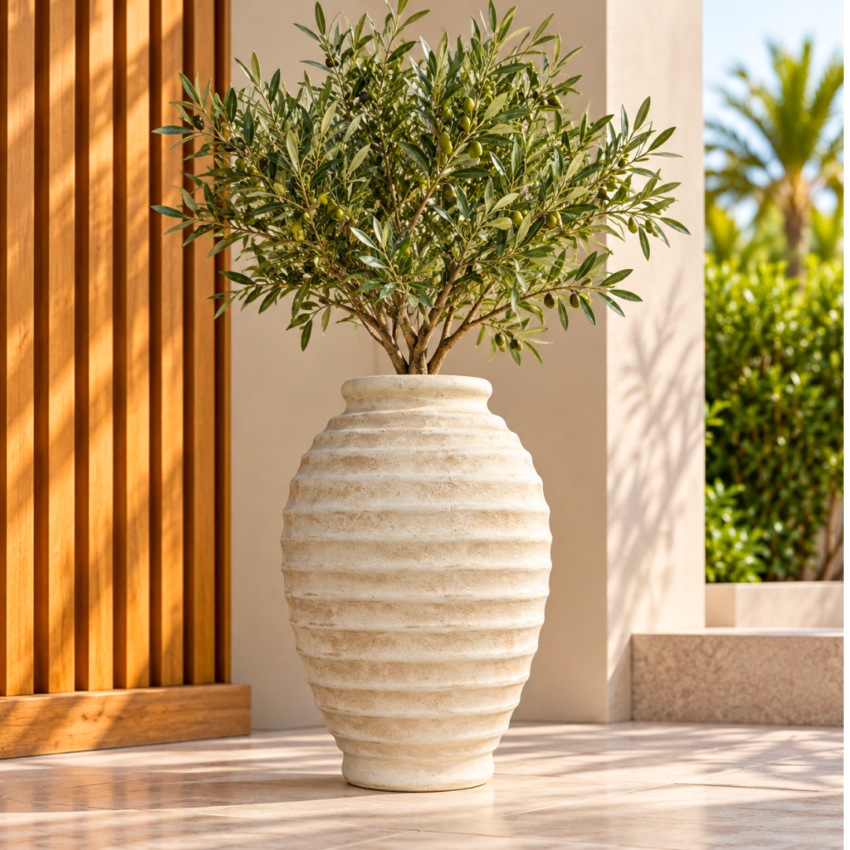 Coastal Wave Ceramic Flower Pot