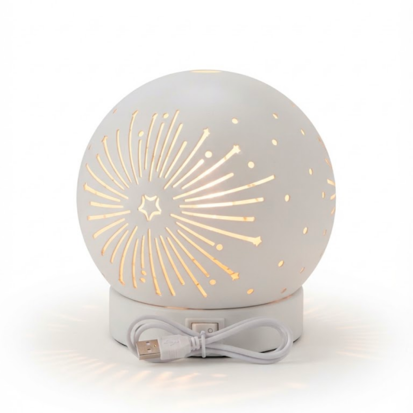 Fireworks 5.5" Iron USB Desk Lamp w/battery