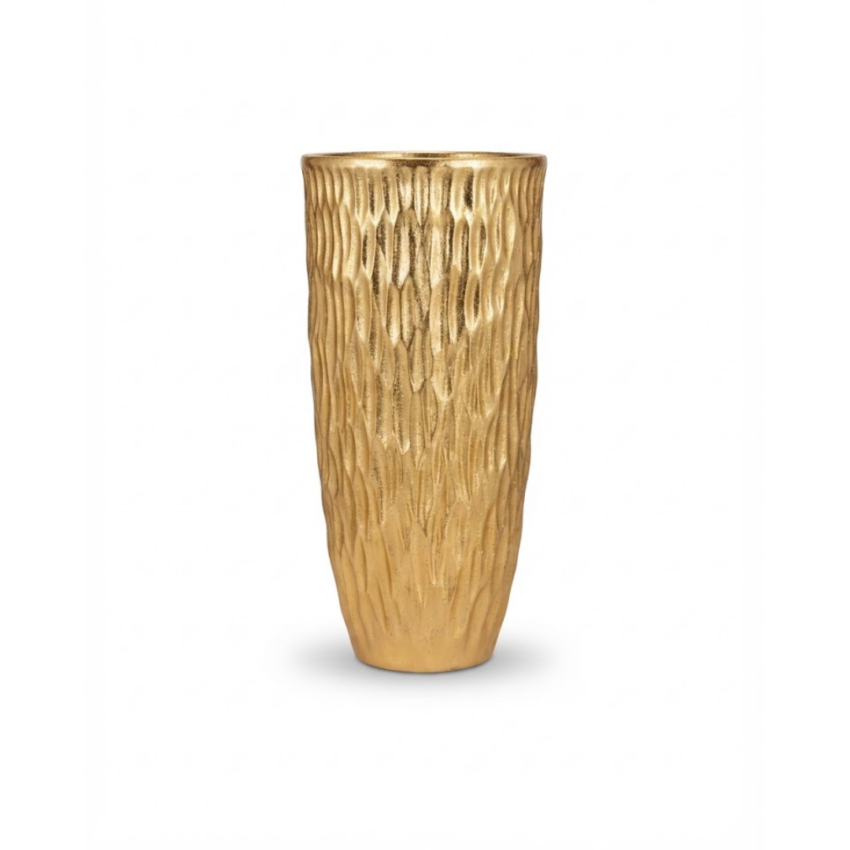 Gilded Leaf 70cm Ceramic Vase
