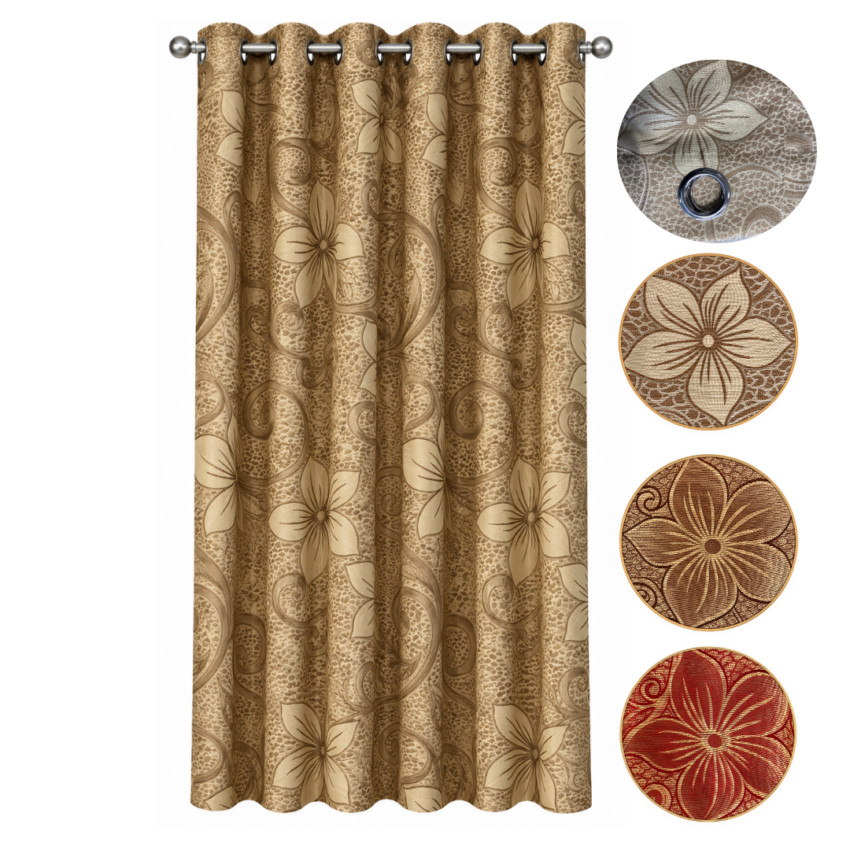 Juliet Polyester Jacquard Grommet Panel - 2Pcs/Pack
