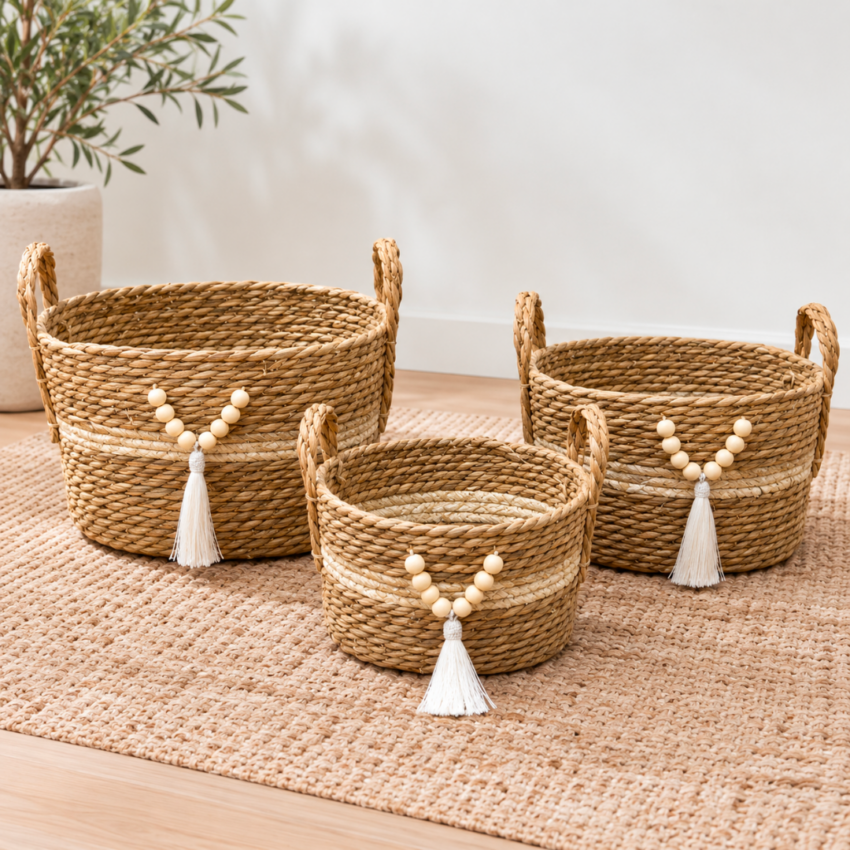 Latte Woven Basket