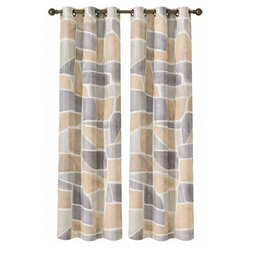 Melanie Printed Darkout Grommet Panel - 1Pc / Pack