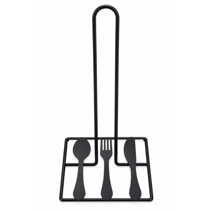Paper Towel Holder Cutlery Black 15.5X29cm