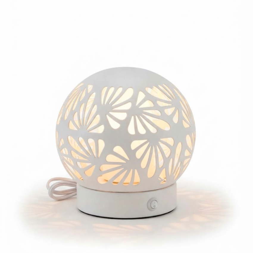Petals 5.5" Iron USB Desk Lamp w/Battery