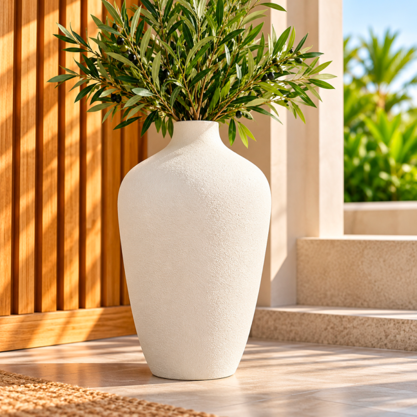 Sea Glass Ceramic Flower Pot
