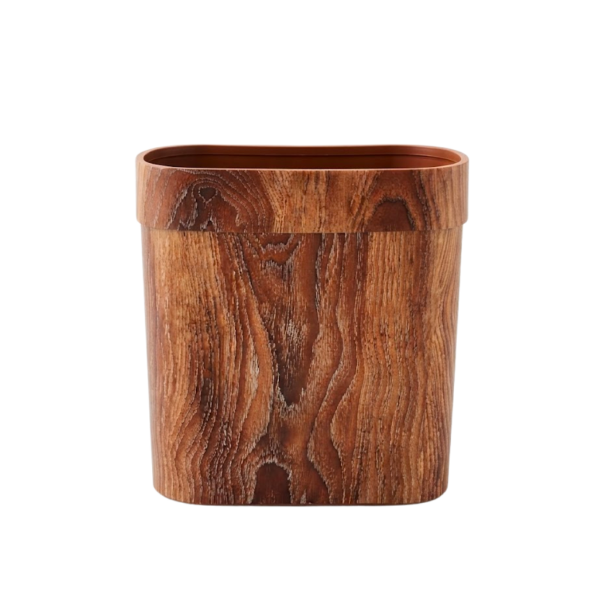 Woodgrain 7x12" PP Trash Can